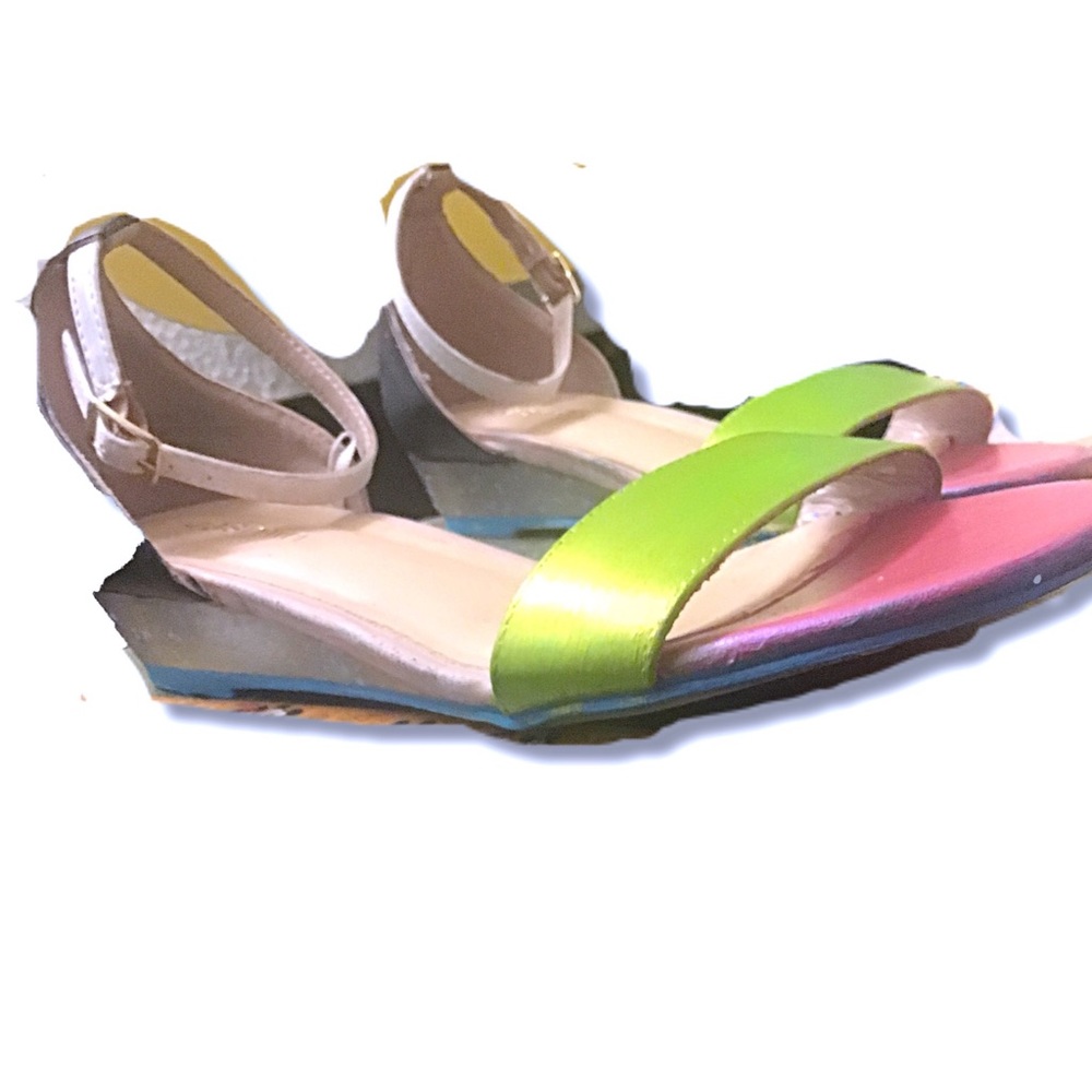 Neon Color Block Clear Heels - Picture 3 of 5